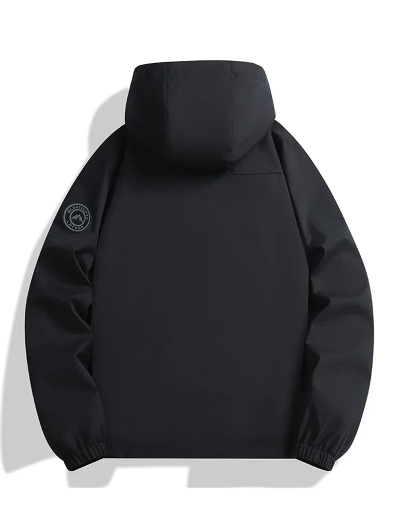 Signature Tunica Men's Lightweight Windbreaker Hooded Zip-Up Jacket for Hiking