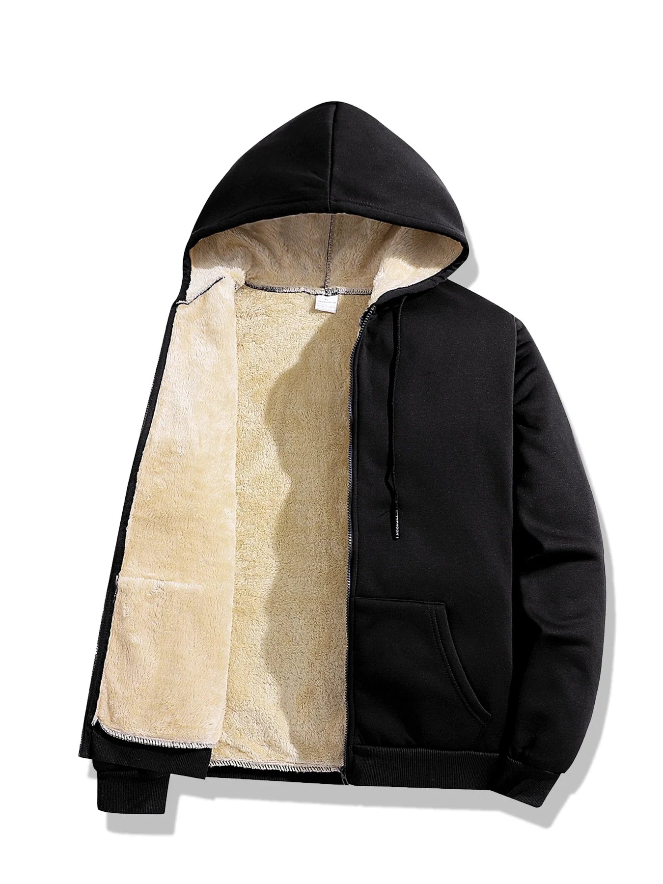 Signature Tunica Men's Lambswool Fleece Hoodie Warm Winter Zipper Jacket