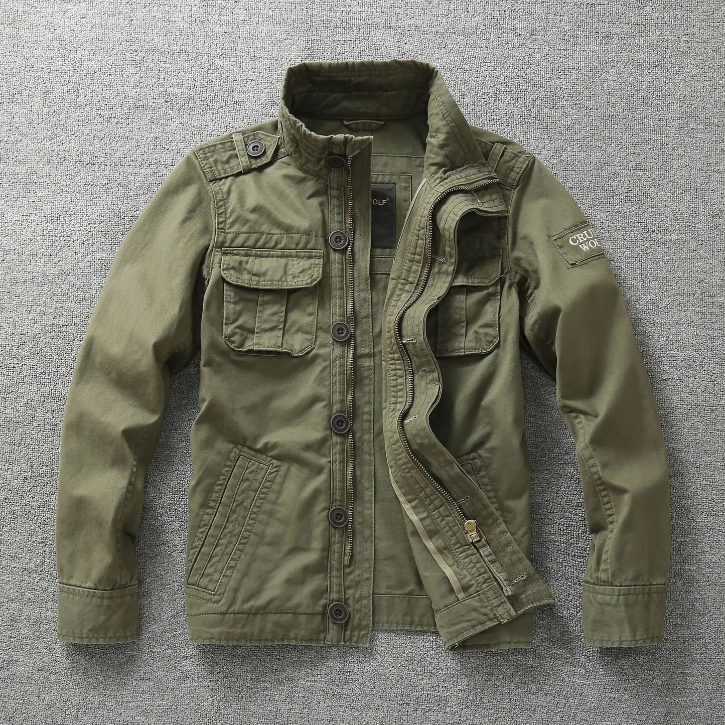 Signature Tunica Green Denim Cargo Jacket 11
