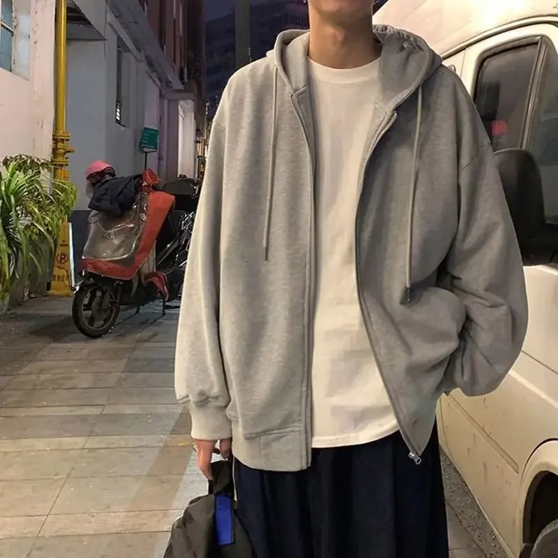 Signature Tunica Men's American Style Cardigan Jacket Trendy Loose-Fit Green Sweatshirt Jacket 1