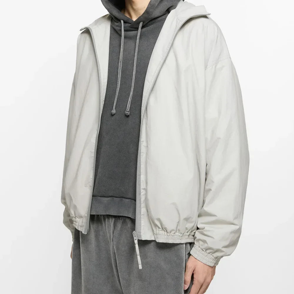 Signature Tunica Men's Loose Fit Streetwear Embroidery Stand Collar Coat Jacket