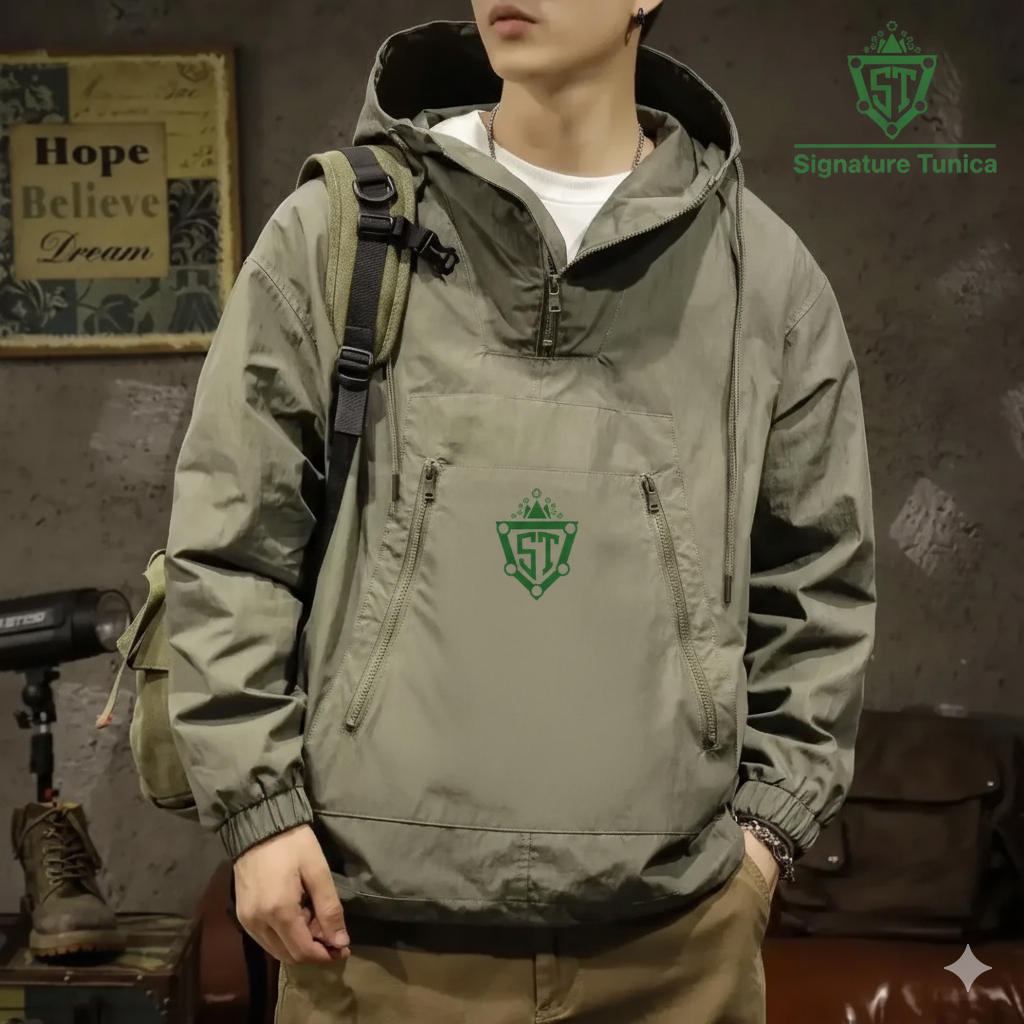 Signature Tunica Men's Style Half-Zip Hooded Outdoor Workwear Jacket