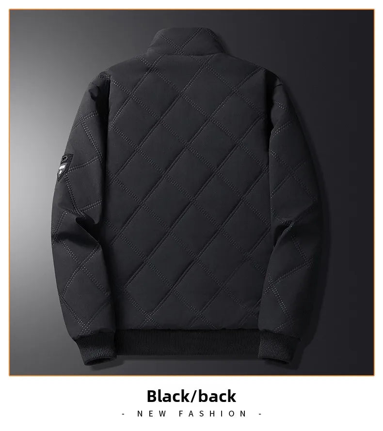 Signature Tunica Men's Thick Warm Parker Checkered Cotton Jacket